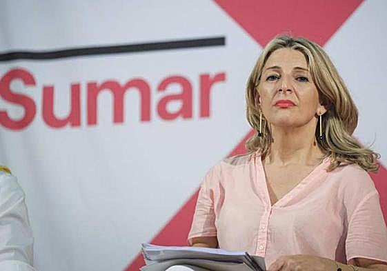 Yolanda Díaz, este sábado, durante un acto de Sumar en Las Palmas de Gran Canaria.