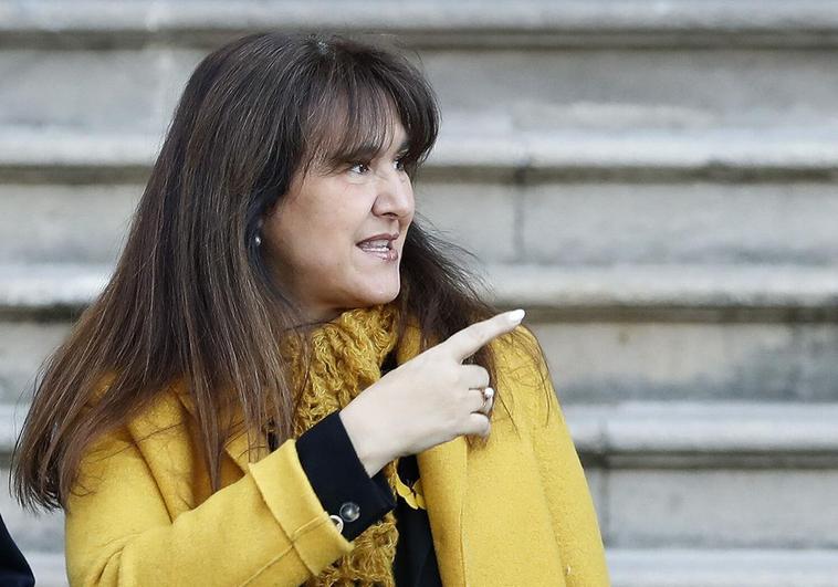 La presidenta suspendida del Parlament, Laura Borràs, a su llegada al Tribunal Superior de Justicia de Cataluña.