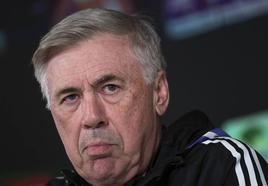 Carlo Ancelotti, en rueda de prensa.