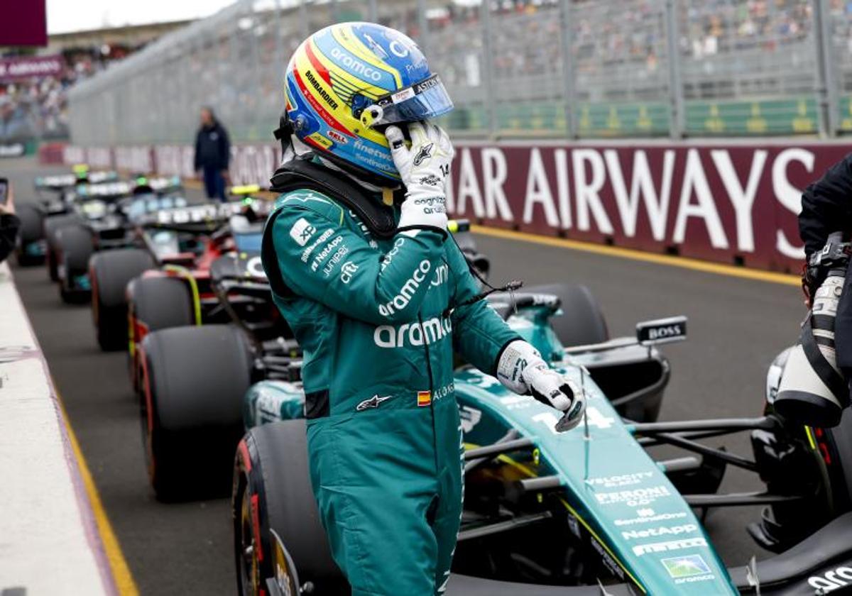 Fernando Alonso, en el circuito Albert Park de Melbourne.