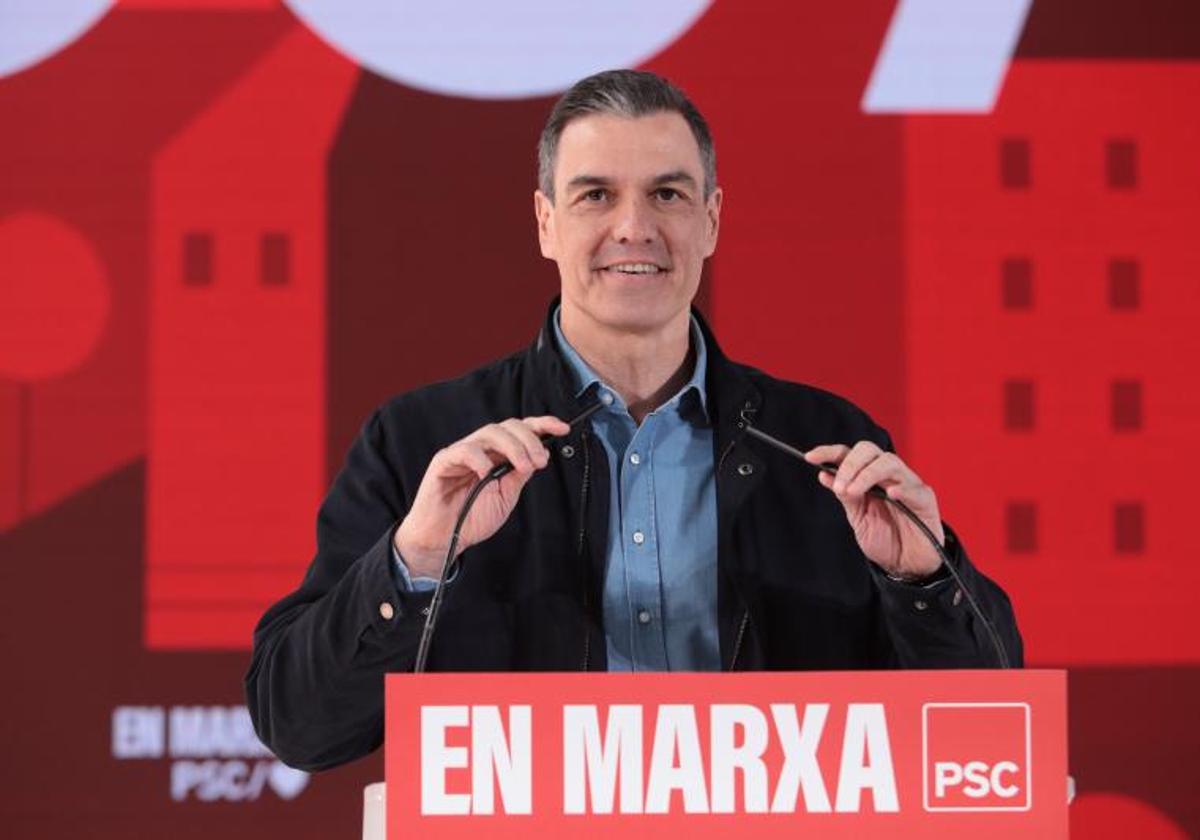 El secretario general del PSOE y presidente del Gobierno, Pedro Sánchez, interviene en la clausura de la Convención Municipal del PSC.