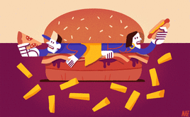 La epidemia joven: pizza y 'burger' hasta tres veces por semana ¡y más!