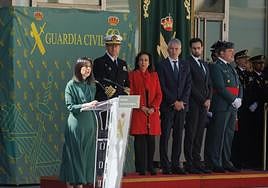 La nueva directora de la Guardia Civil, Mercedes González, interviene durante su toma de posesión