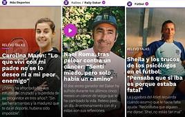 Tres de las entrevistas publicadas en Relevo Talks.