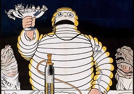 Uno de los primeros carteles con Bibendum realizado por O'Gallop