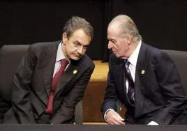 José Luis Rodríguez Zapatero y don Juan Carlos I, en una imagen de archivo.