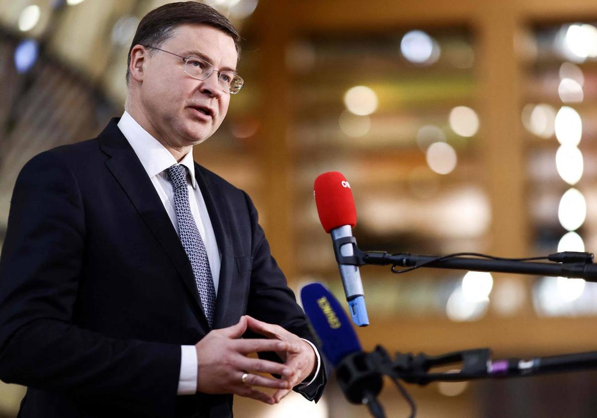 El vicepresidente de la Comisión Europea, Valdis Dombrovskis.