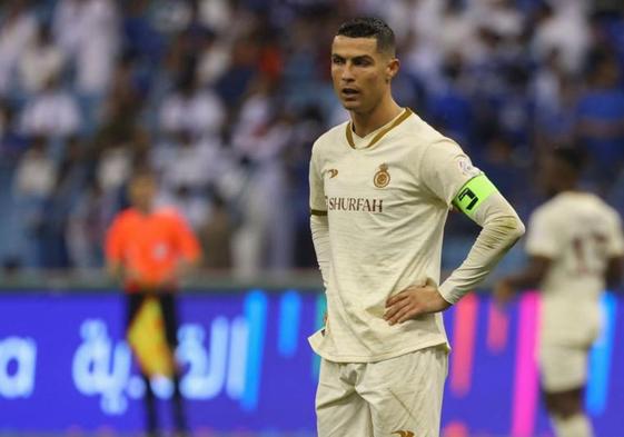 Cristiano Ronaldo, jugador del Al Nassr, en el partido ante el Al-Hilal.