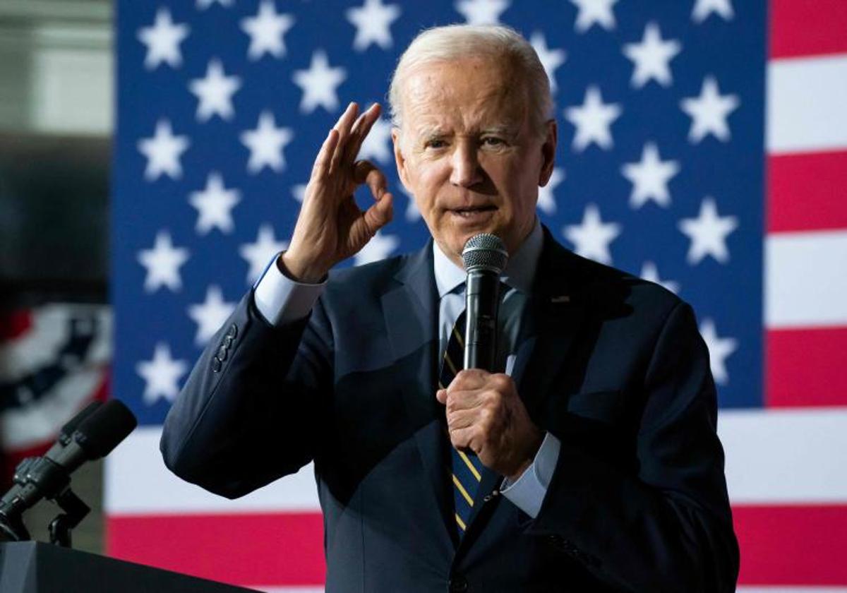 Biden, durante su intervención en un congreso del sindicato estadounidense de ingenieros celebrado el miércoles.