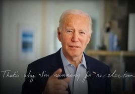 Biden se dirigió este martes en vídeo a los estadounidenses para anunciarles que quiere completar la labor que le encomendaron.