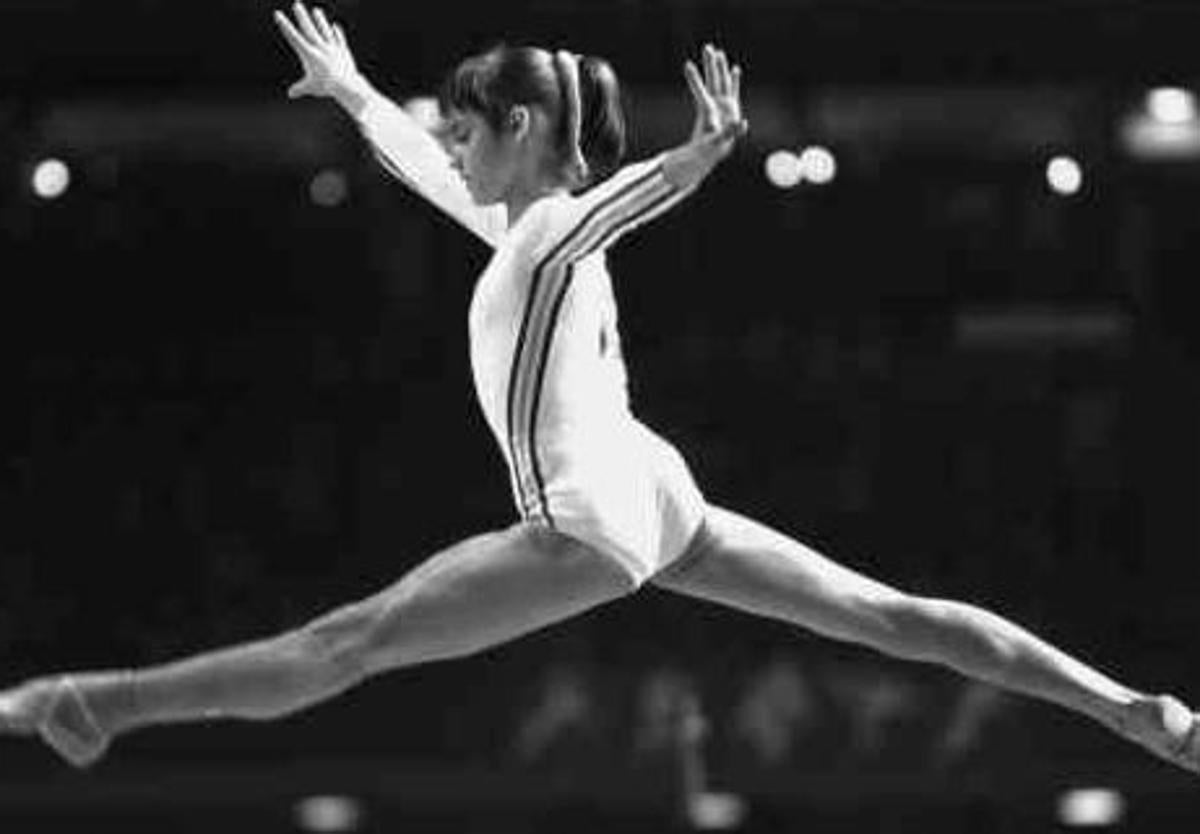 Nadia Comaneci, durante los Juegos Olímpicos.