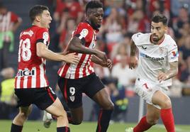 Zarpazo del Sevilla en San Mamés para despedirse del descenso