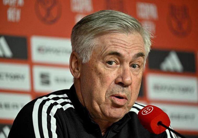 Carlo Ancelotti, durante la rueda de prensa.