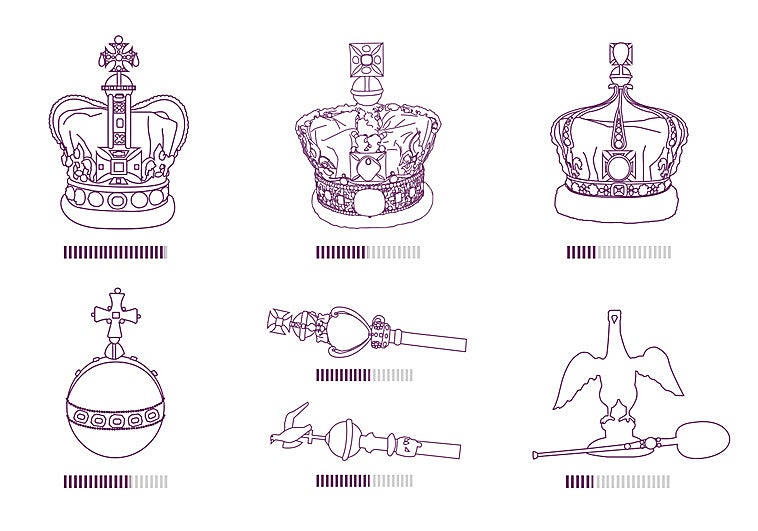 El peso de la Corona británica: kilos de oro, plata y piedras preciosas