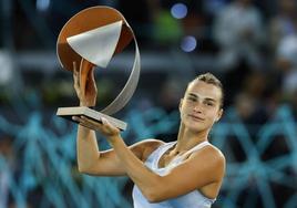 Sabalenka celebra el triunfo en la final