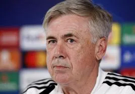 Carlo Ancelotti, durante la rueda de prensa.