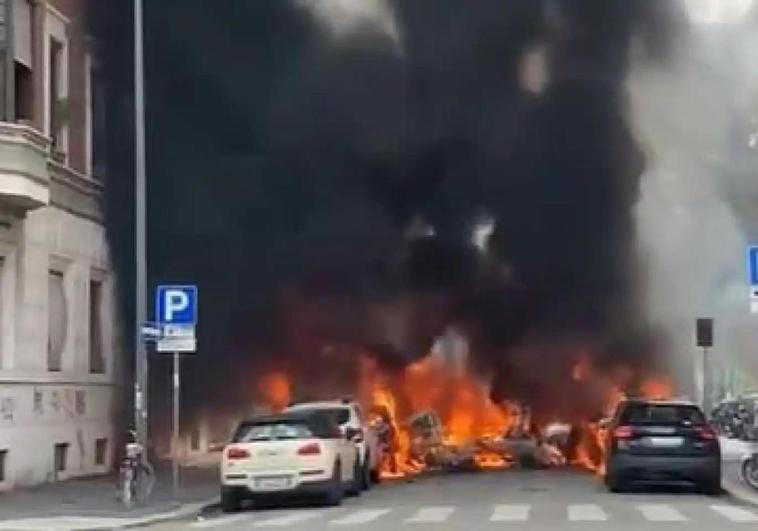 La explosión de un camión cargado de oxígeno sacude Milán
