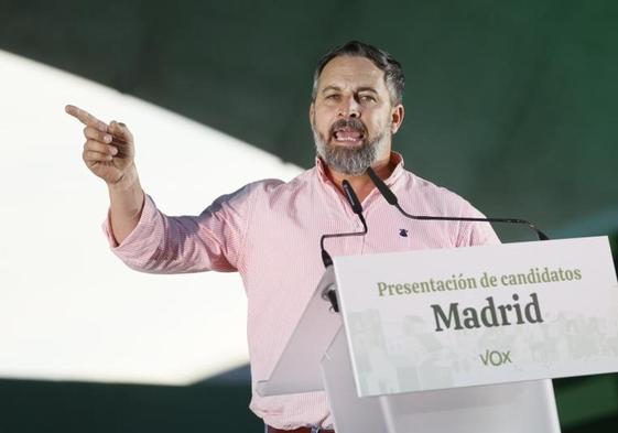 El presidente de Vox, Santiago Abascal