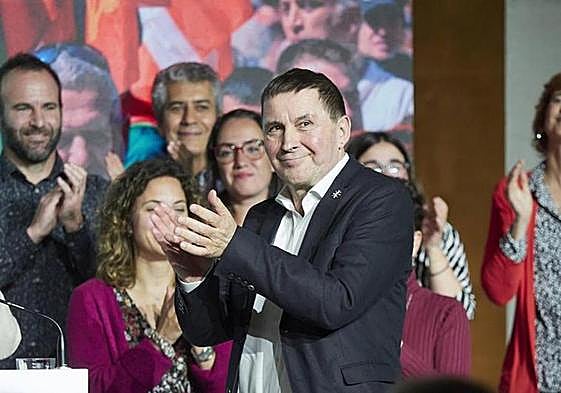 Otegi, durante un mitin de EH Bildu.