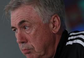 Carlo Ancelotti, entrenador del Real Madrid, en su comparecencia previa al choque de Mestalla.