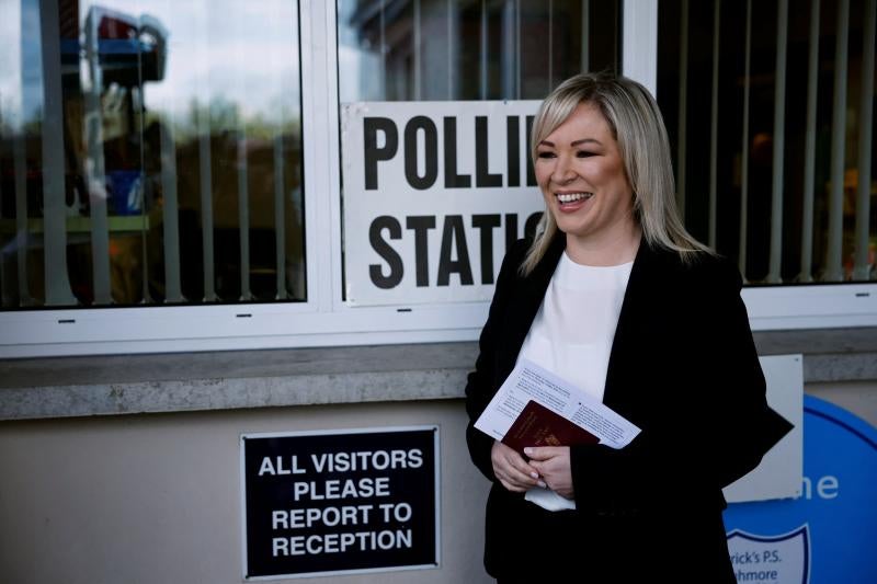 la vicepresidenta del Sinn Féin, Michelle O'Neill,