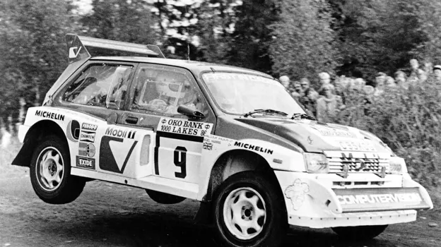 El MG 6R4 , con el que MG participó en el Mundial de Rallyes en 1985 y 1986