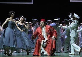 Un ensayo de la ópera bufa de Rossini.