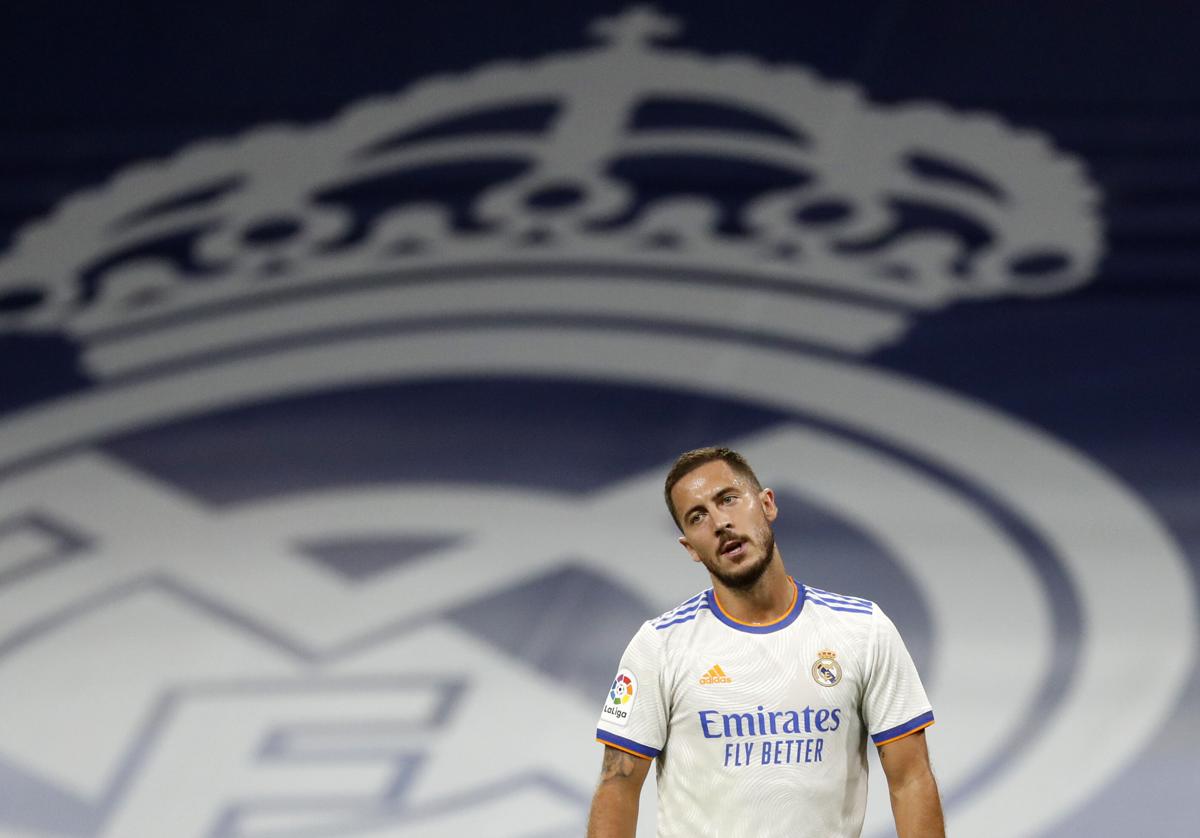 Eden Hazard, durante un partido esta temporada en el Bernabéu.