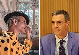 Pitingo (izquierda) y Pedro Sánchez