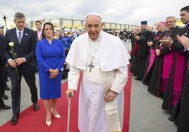 El Papa en su viaje a Hungría.