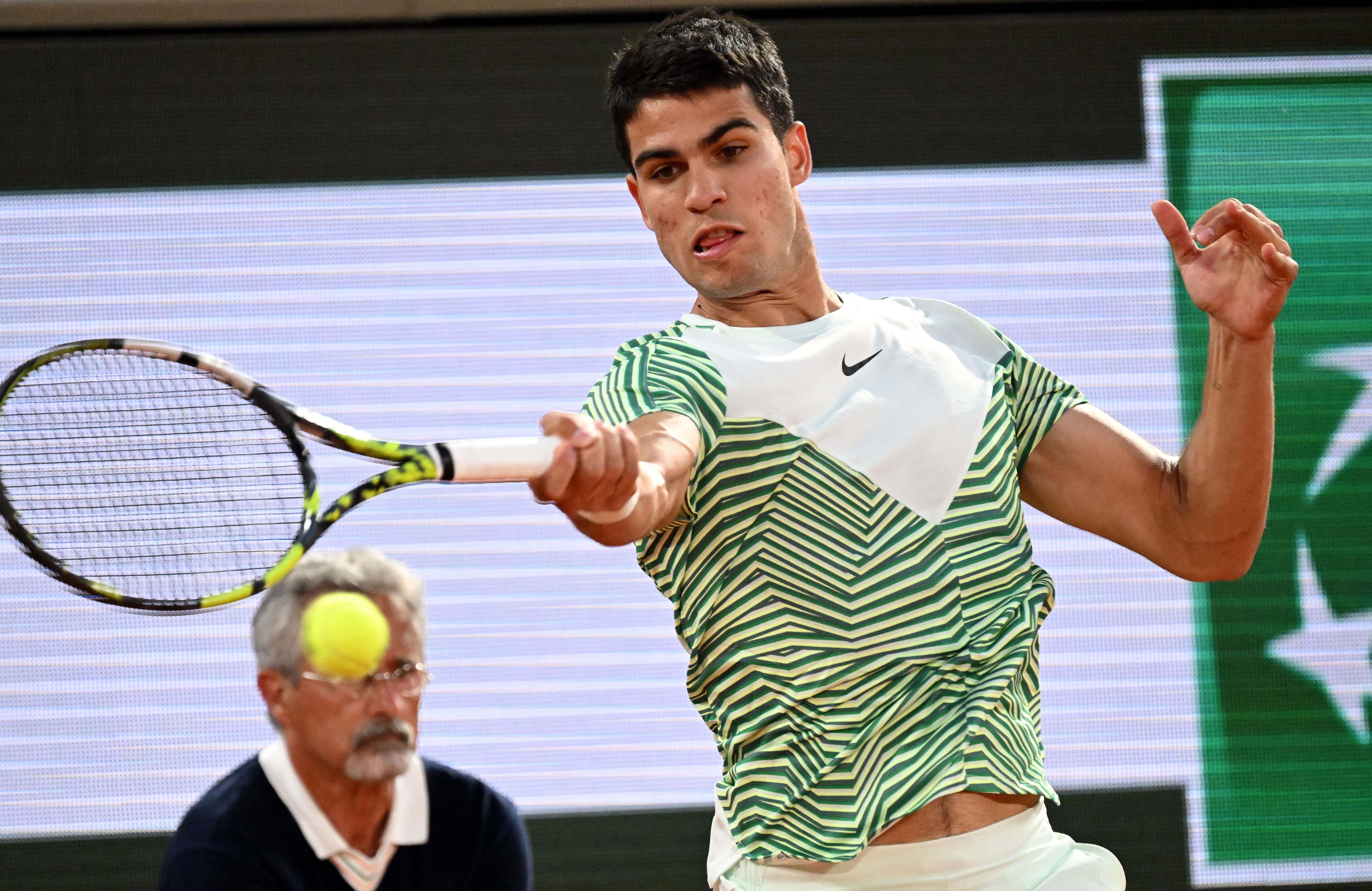 Carlos Alcaraz en Roland Garros.