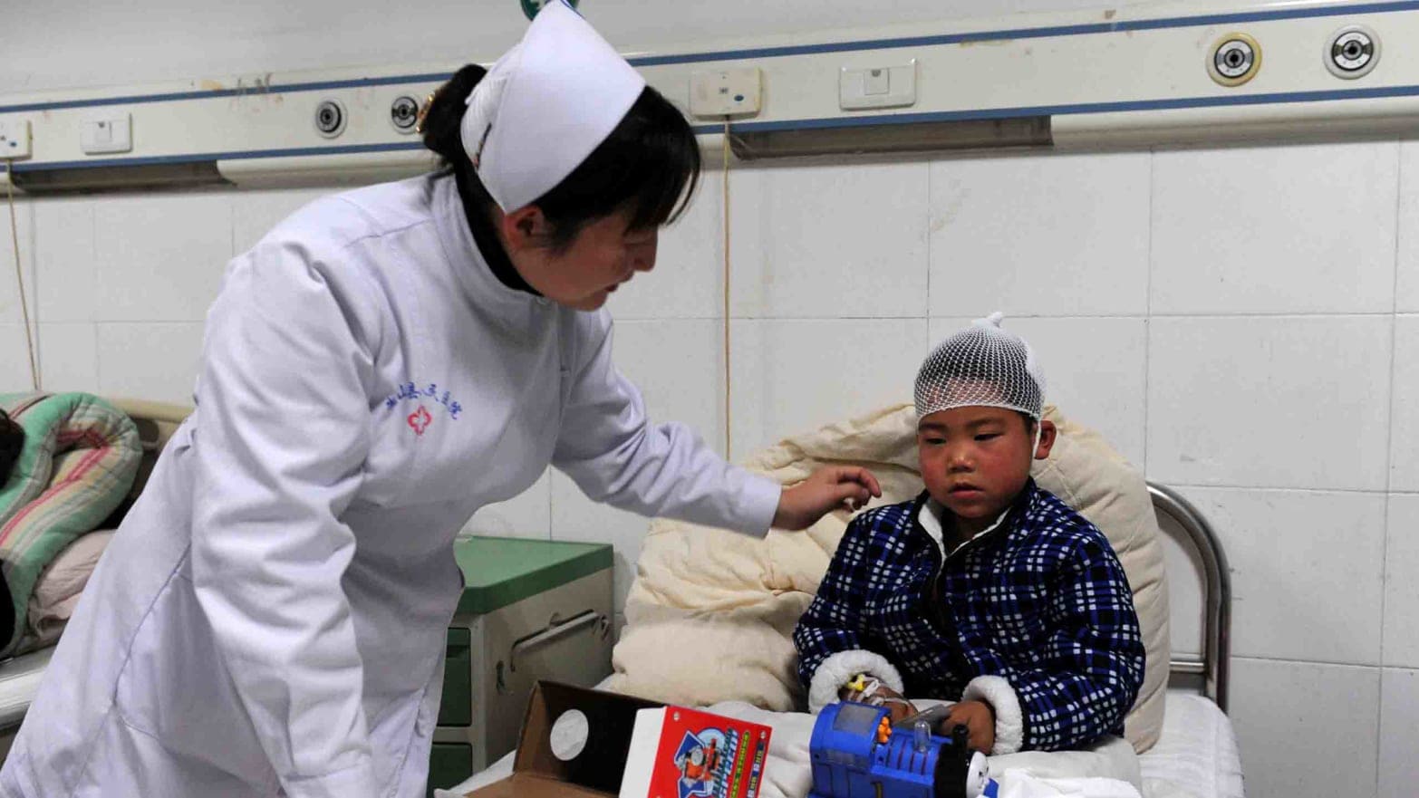 One of the child victims of a stabbing in China in 2017