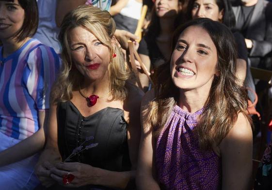 Yolanda Díaz e Irene Montero.