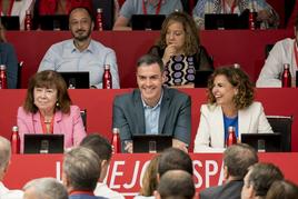 Sánchez, el sábado en el primer comité federal tras el 28-M, en el que se ratificaron pese a la tensiones las listas para las generales del 23 de julio