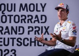 Marc Márquez, en la conferencia de prensa previa a la disputa del GP de Alemania.