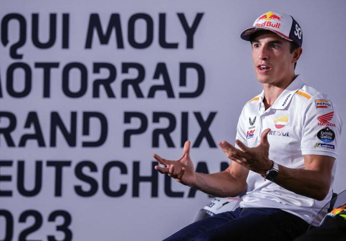 Marc Márquez, en la conferencia de prensa previa a la disputa del GP de Alemania.