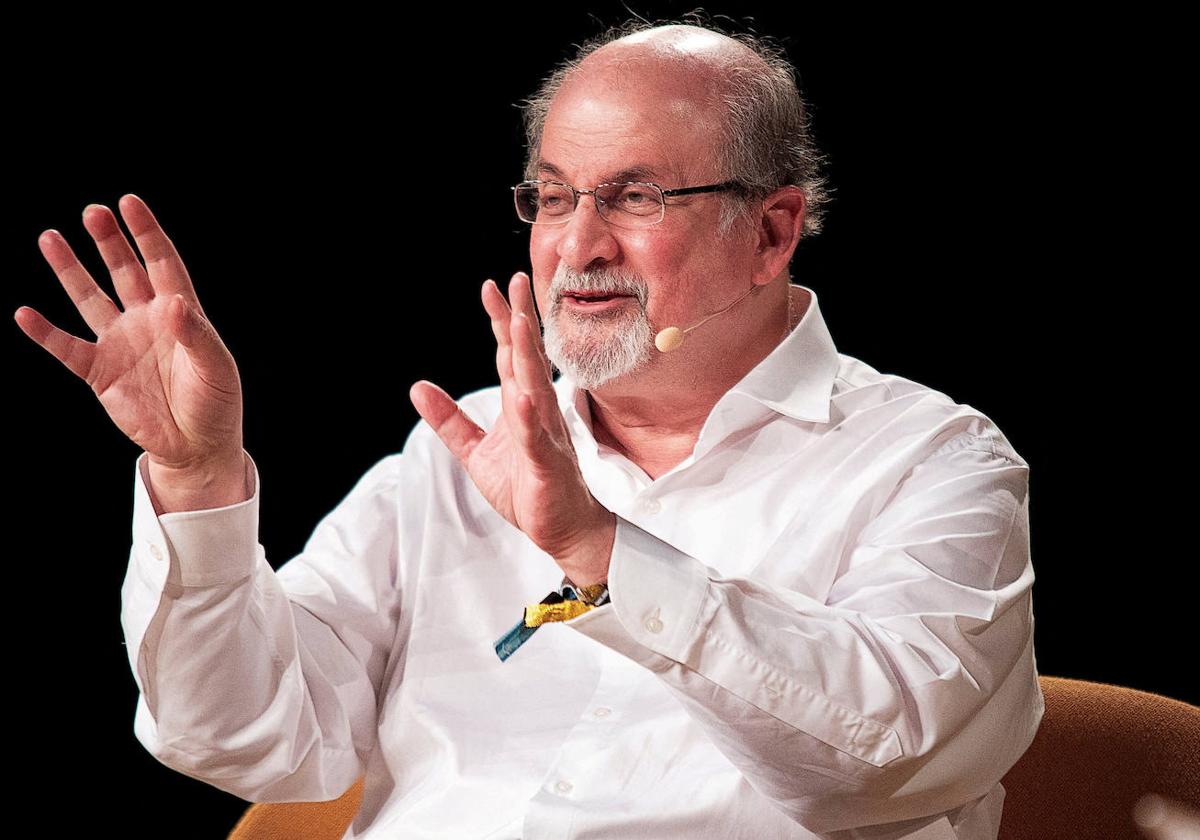 Salman Rushdie, en una intervención en un festival de Dinamarca en 2022.