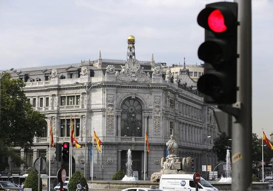 Fachada del Banco de España en Madrid.