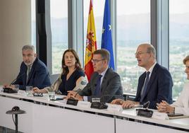 El presidente del PP, Alberto Núñez Feijóo, en la reunión económica de la Fundación Reformismo 21.