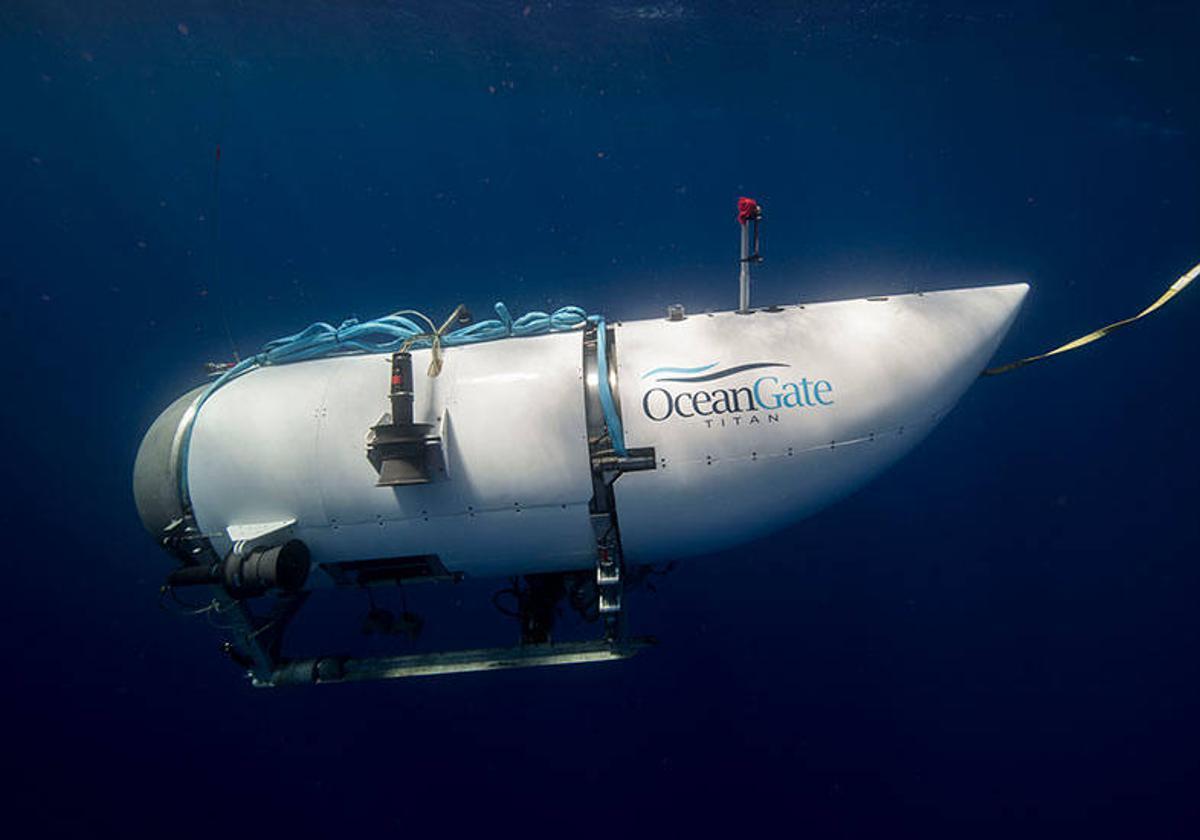 Imagen del submarino empleado para llevar turistas al Titanic..