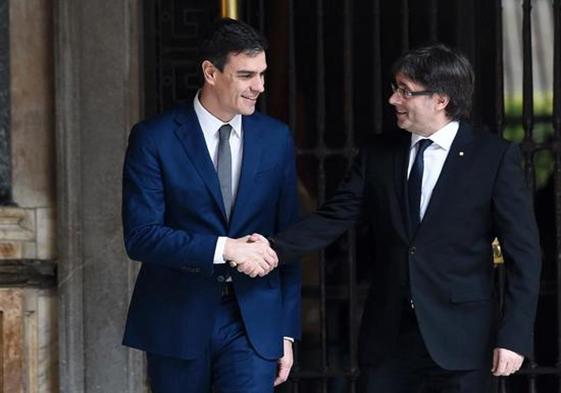 Pedro Sänchez y Carles Puigdemont, en una imagen de archivo.