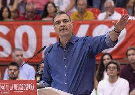 Pedro Sänchez en un acto del PSOE este sábado en Tenerife.