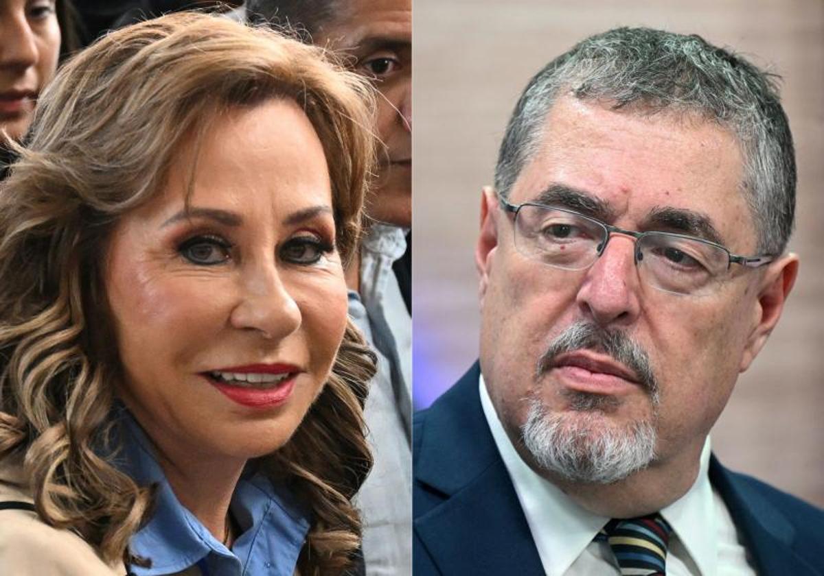 Bernardo Arévalo y la ex primera dama Sandra Torres.