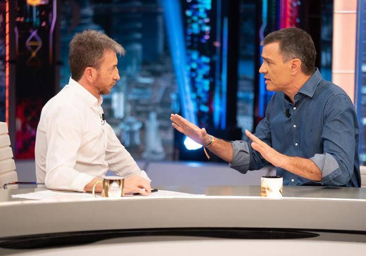 Pedro Sánchez, el martes por la noche en 'El hormiguero', entrevistado por Pablo Motos.