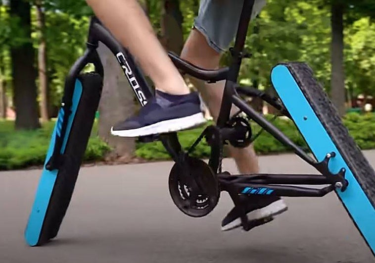 La sorprendente bici, en funcionamiento
