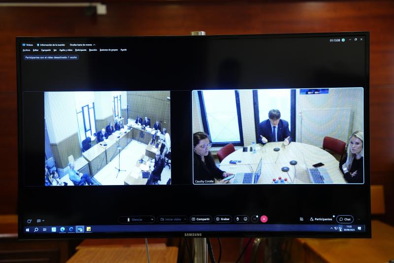 Puigdemont declara por video conferencia en el juicio contra el exconseller Buch