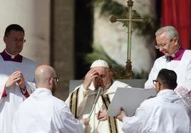 El papa Francisco, esta semana durante la misa de Pascua de Resurrección en el Vaticano.
