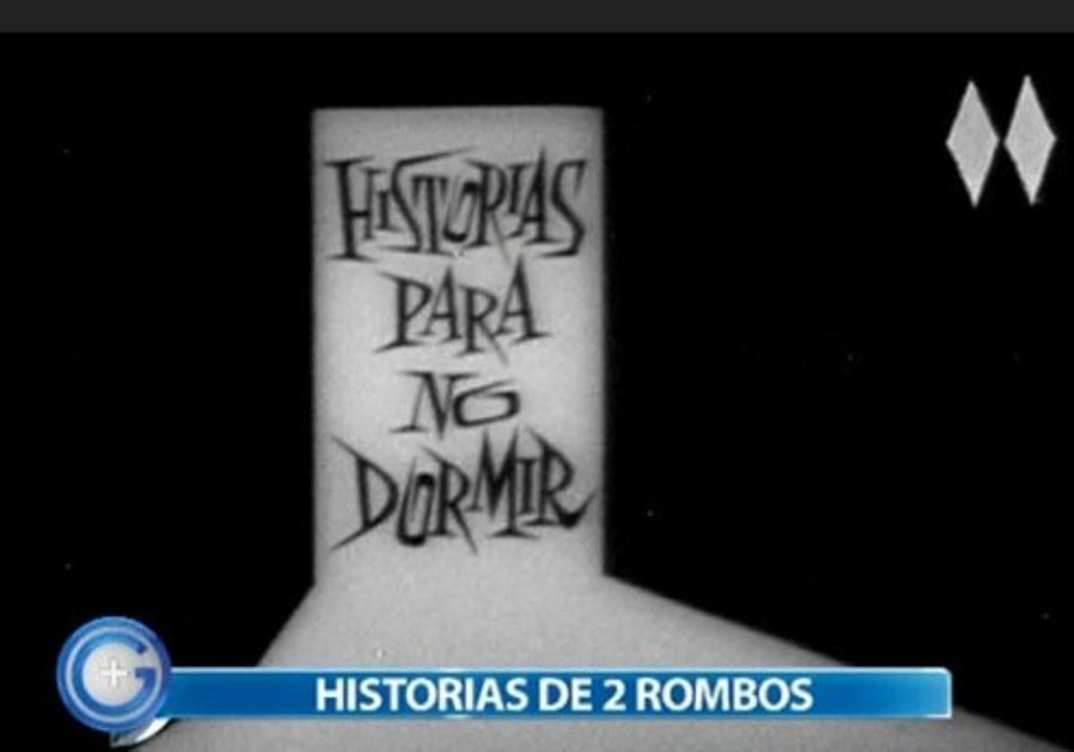 Una televisión con dos rombos.