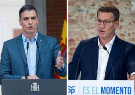 Pedro Sánchez y Alberto Núñez Feijóo.