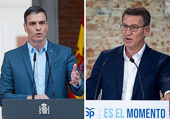 Pedro Sánchez y Alberto Núñez Feijóo.
